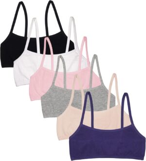 Fruit of the Loom Girls’ Cotton Spaghetti Strap Sport Bra