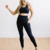 3 Packs Leggings with Pockets for Women, Soft High Waisted Tummy Control…