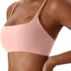 Comper Women’s Sports Bras Wirefree Racerback Workout Bras Sexy Thin Straps…