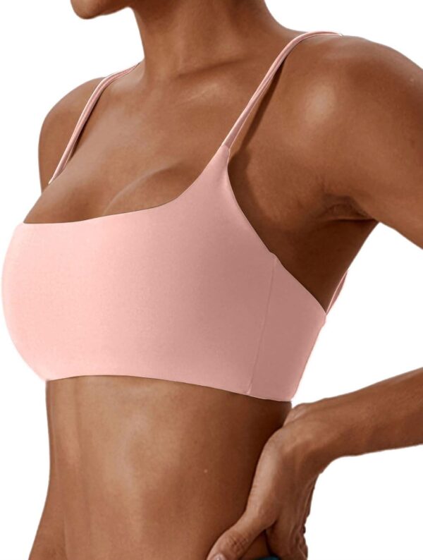 Comper Women’s Sports Bras Wirefree Racerback Workout Bras Sexy Thin Straps…