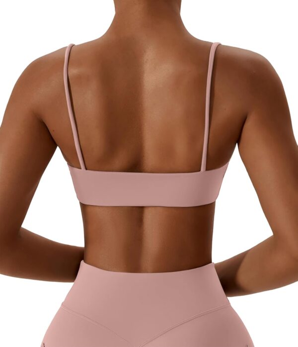 Comper Women’s Sports Bras Wirefree Racerback Workout Bras Sexy Thin Straps…