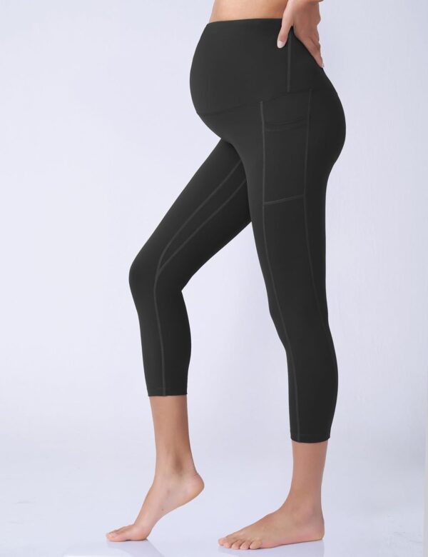POSHDIVAH Women’s Maternity Capri Leggings Over The Belly Pregnancy Workout…