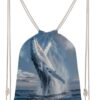Humpback Sea Whale Ocean Animal Drawstring Backpack Gym Bag Pull String...