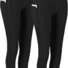 Fengbay 2 Pack High Waist Yoga Pants, Pocket Yoga Pants Tummy Control...