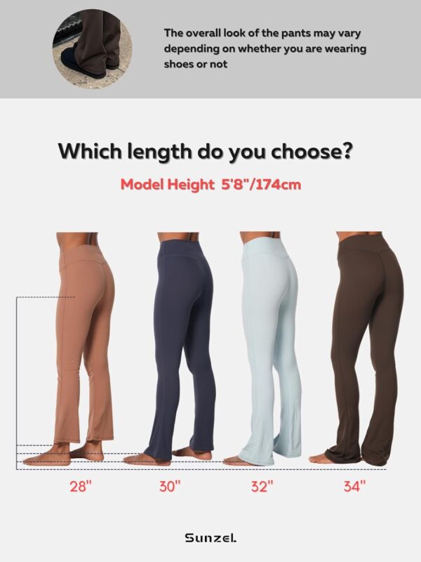 Sunzel High Waist Mini Flared Leggings for Women, Tummy Control Casual Flare…