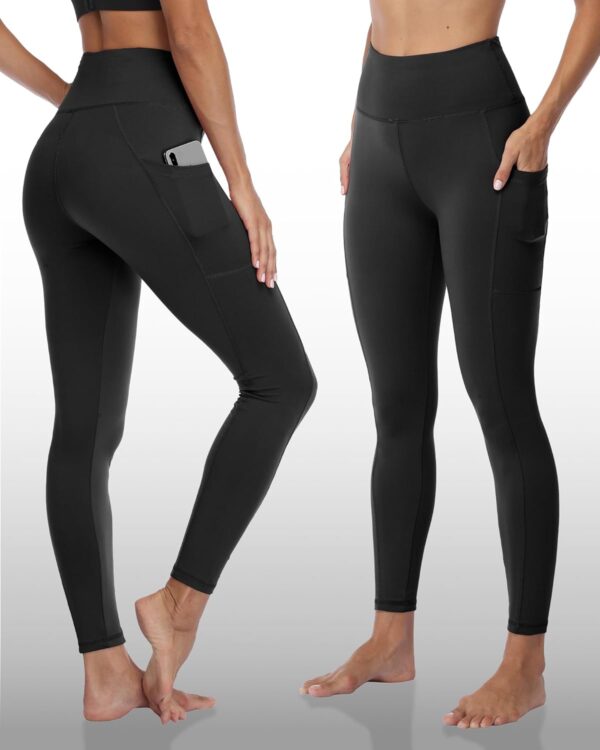 NexiEpoch 4 Pack Leggings for Women with Pockets- High Waisted Tummy Control…