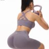 Sports Bras for Women High Impact Cross Back Strappy Bras Cropped Padded…