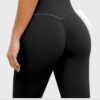 BRXL No Front Seam 25″ Womens High Waisted Leggings Buttery Soft Adjustable…