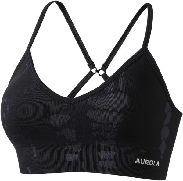 AUROLA Serpent Seamless Sports Bras for Women,Backless Padded Strappy…