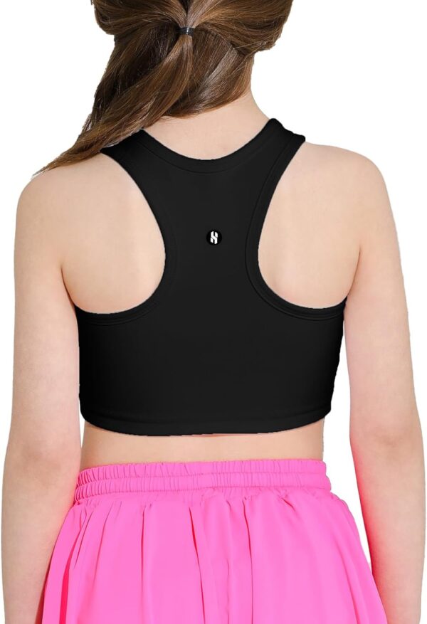 Girls Sports Bra Athletic Training Tank Tops Sleeveless Racerback Crop Tops…