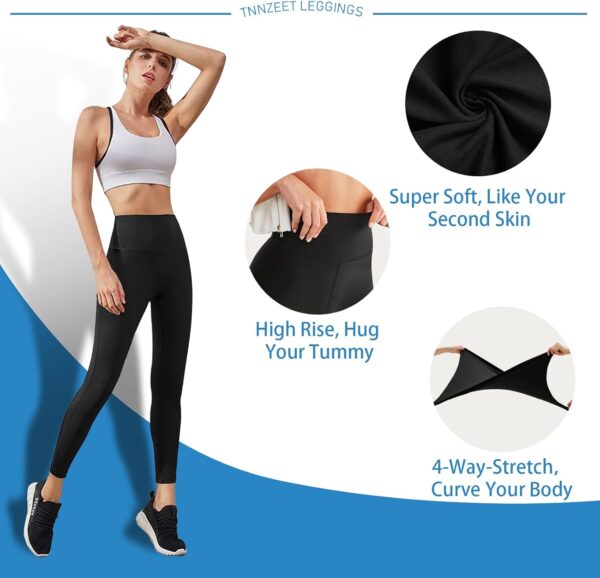 High Waisted Leggings for Women – No See Through Tummy Control Cycling…