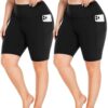 FULLSOFT Plus Size Biker Shorts for Women-High Waist X-Large-4X Tummy Control with...