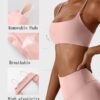 Comper Women’s Sports Bras Wirefree Racerback Workout Bras Sexy Thin Straps…