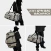 3 in 1 Gym Bag for Men and Women, 65L Large Capacity Travel Duffle Bags…