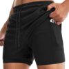 Aolesy Men's Gym Shorts with Liner - 5 Lightweight Running Shorts Mesh Workout...