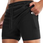 Aolesy Men's Gym Shorts with Liner - 5 Lightweight Running Shorts Mesh Workout...