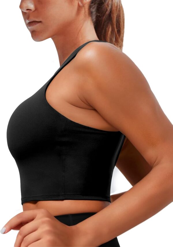 Sports Bras for Women, Supportive Longline High Neck Sports Bra Push Up…