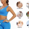 Lemef 3-Pack Seamless Sports Bra Wirefree Yoga Bra with Removable Pads for Women