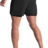 Aolesy Men’s Gym Shorts with Liner – 5 Lightweight Running Shorts Mesh Workout…