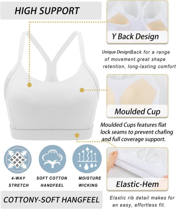 RUNNING GIRL Sports Bra for Women High Support,Y Back Molded Cup High Impact…