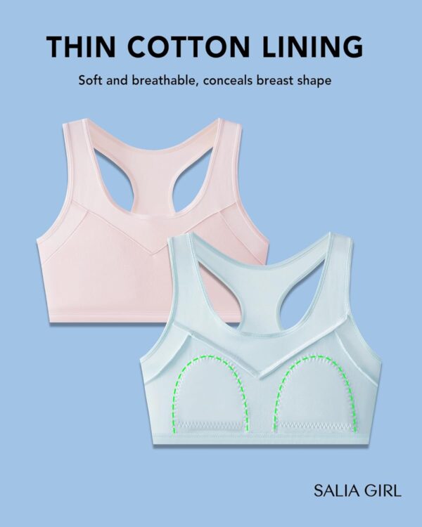SALIA GIRL Early Training Bras Small Vest Design Wireless Bra Racerback…