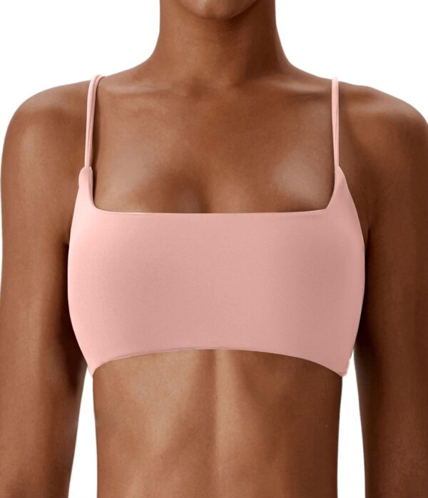 Comper Women’s Sports Bras Wirefree Racerback Workout Bras Sexy Thin Straps…