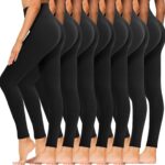 Syrinx 7 Pack Leggings for Women - High Waisted Tummy Control Soft Yoga...