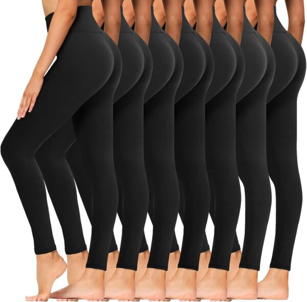 Syrinx 7 Pack Leggings for Women – High Waisted Tummy Control Soft Yoga…