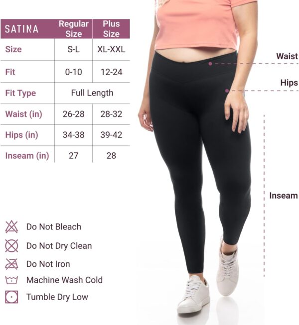 SATINA High Waisted Leggings for Women – Comfortable and Stretchy in…
