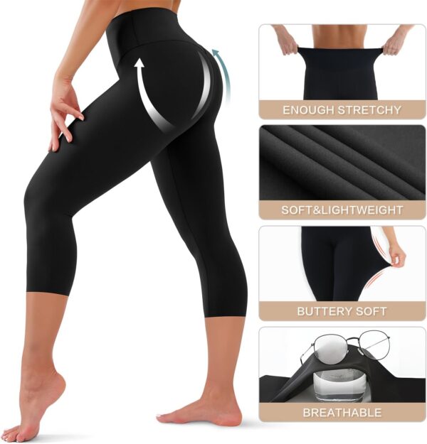 High Waisted Leggings for Women – Tummy Control Yoga Pants for Workout…