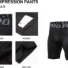 Men’s Compression Shorts with Pocket Baseball Athletic Gym Yoga Shorts Cool Dry…
