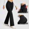 baleaf Women’s Yoga Pants V Crossover Flare Leggings with Pockets High Waist…