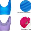 Lemef 3-Pack Seamless Sports Bra Wirefree Yoga Bra with Removable Pads for Women