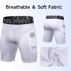 Mens Compression Shorts with Pocket 1/3 Pack- Running Athletic Workout Underwear…