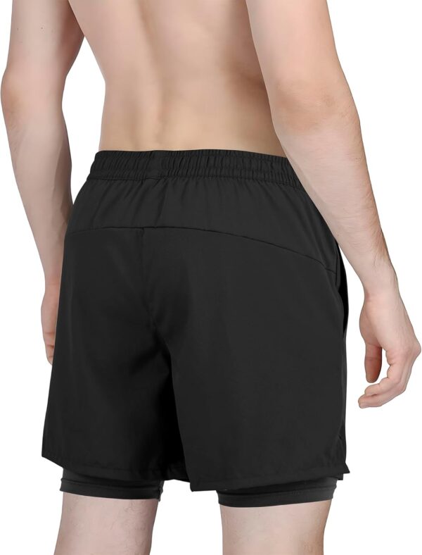 Men’s 2 in 1 Athletic Quick Dry Shorts,Running Lightweight,Sweat Wicking Gym Workout…