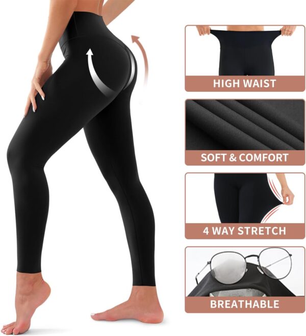 Leggings for Women – High Waisted Full Length Buttery Soft Yoga Pants for…
