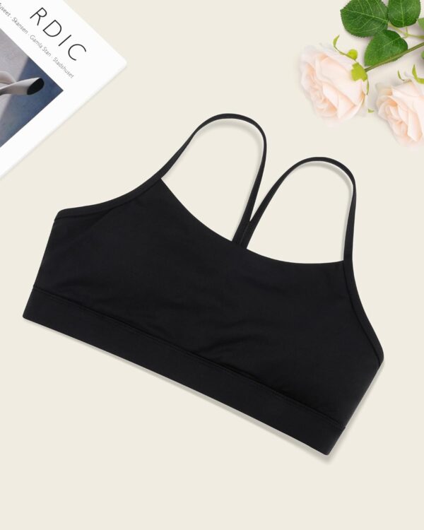 Stelle Girls Sports Bra Training Bra Spaghetti Strap Y Back Bra Yoga Crop…