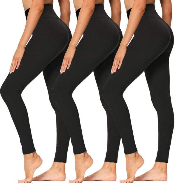 High Waisted Leggings for Women – Soft Athletic Tummy Control Yoga Pants for…