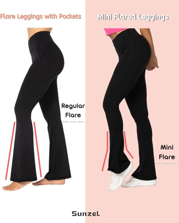 Sunzel High Waist Mini Flared Leggings for Women, Tummy Control Casual Flare…