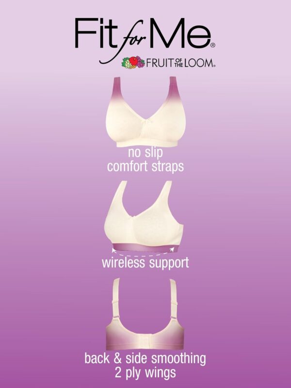 Fruit of the Loom Women’s Fit for Me Collection: Plus-Size Wireless Bra -…