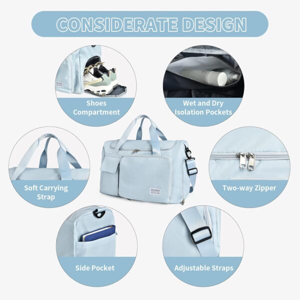 IwIeIaIrI Fitness Workout Gym Duffle Bag for Women with Shoes Compartment…