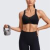 SYROKAN High Impact Sports Bras for Women High Support Unlined Underwire…