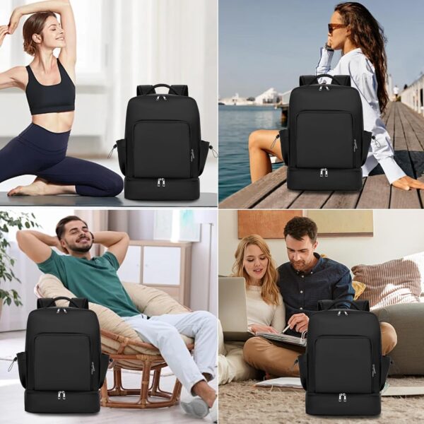 seyfocnia Gym Backpack for Women Men, Lightweight Sports Back pack With Shoe…