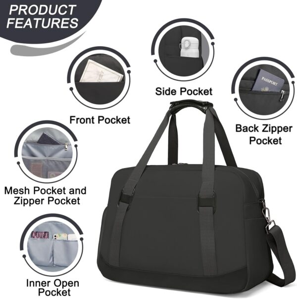 Sports Gym Bag for Women, Travel Duffle Bag with Shoe Compartment & Wet…