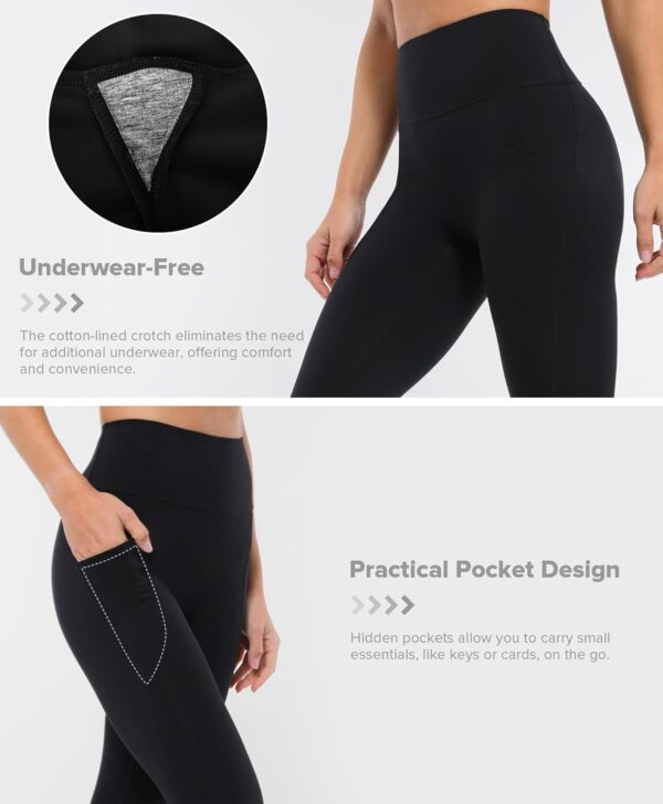 BRXL No Front Seam 25″ Womens High Waisted Leggings Buttery Soft Adjustable…