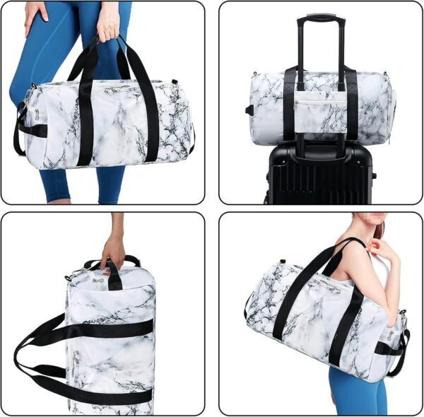 Sport Gym Duffle Travel Bag for Men Women Duffel with Shoe Compartment, Wet…