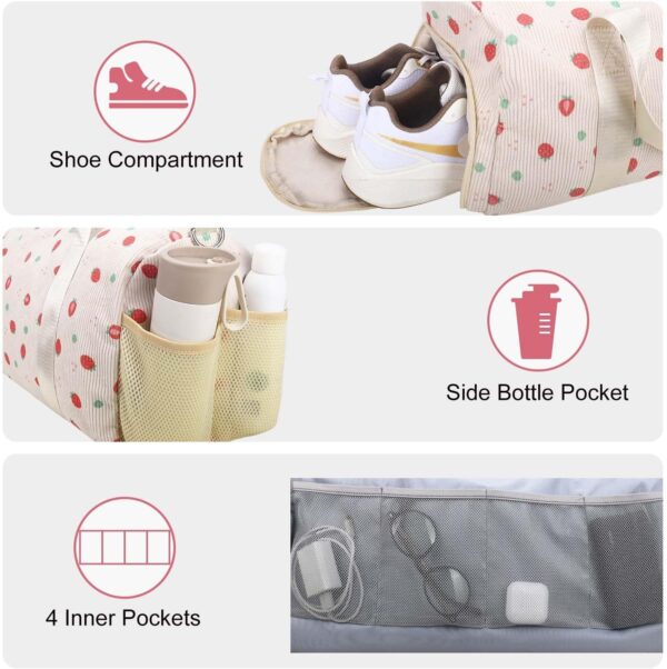 Gym Travel Duffle Bag for Girls – Gymnastics Sports Dance Bag with Shoe…