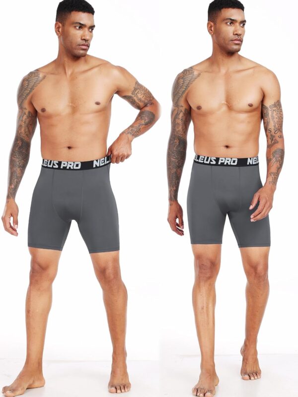NELEUS 3 or 6 Pack Compression Shorts for Men Spandex Sport Shorts Running Athletic…