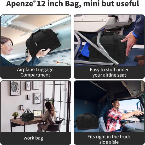 Small Gym Bag Carry On Bag – 12 in Mini Duffle Bag Lightweight for Overnight…
