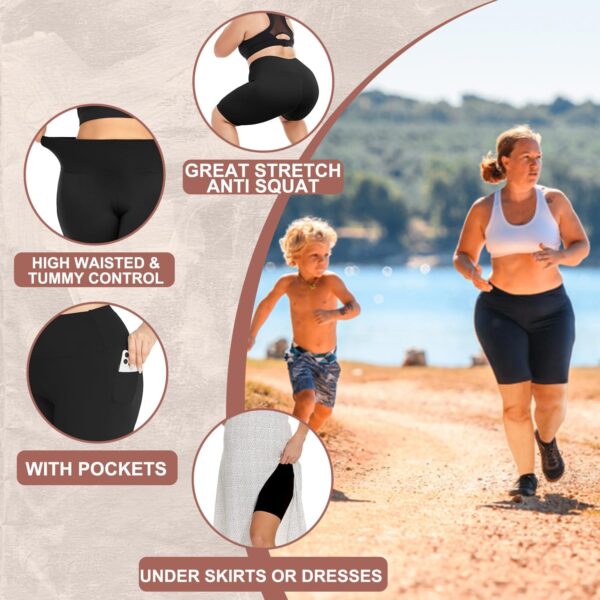 FULLSOFT Plus Size Biker Shorts for Women-High Waist X-Large-4X Tummy Control with…
